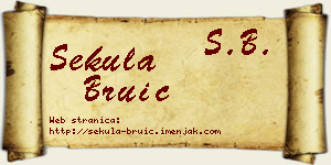 Sekula Bruić vizit kartica